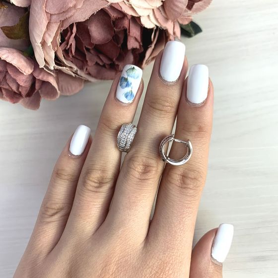 Срібні сережки з фіанітами