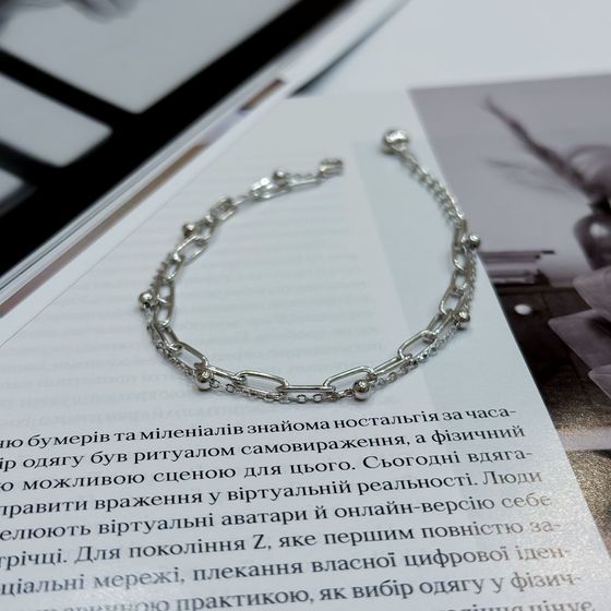 Silver bracelet without stones