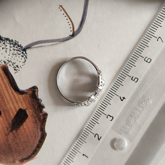 Срібна каблучка з фіанітами 0.32ct