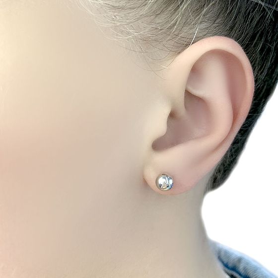 Silver earrings without stones