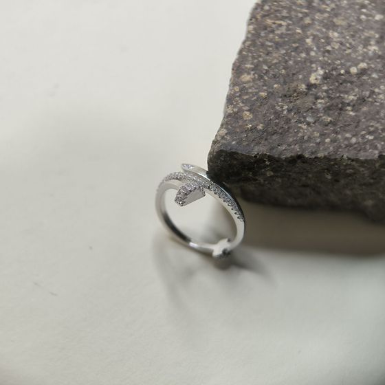 Silver Ring with Fianites