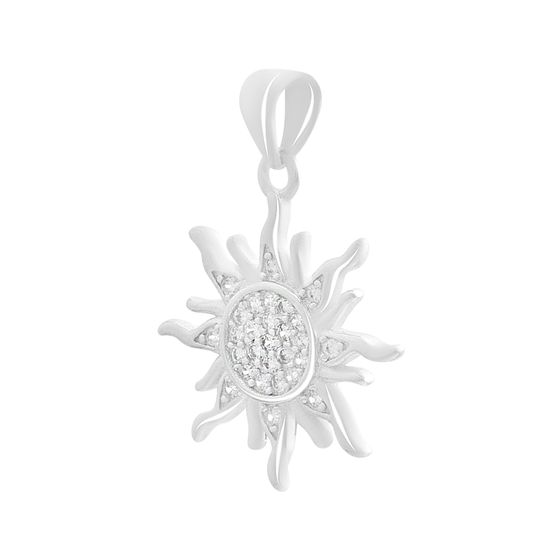 Срібна підвіска з фіанітами