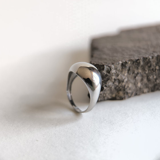Silver ring without stones