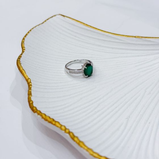 Срібна каблучка з агатом