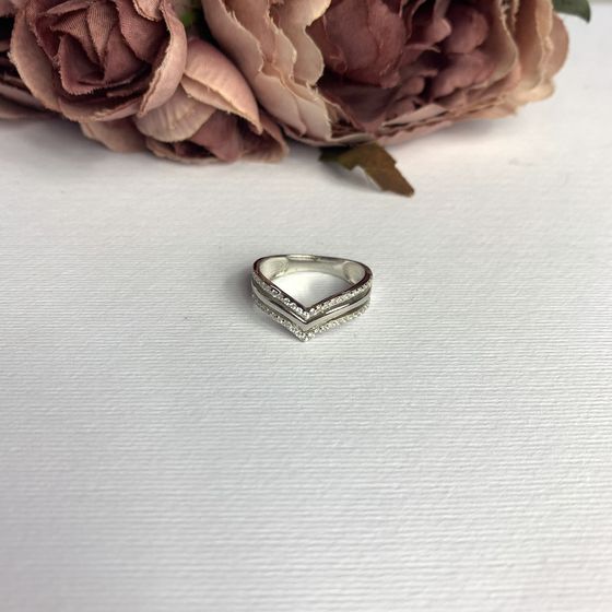 Silver Ring with Fianites