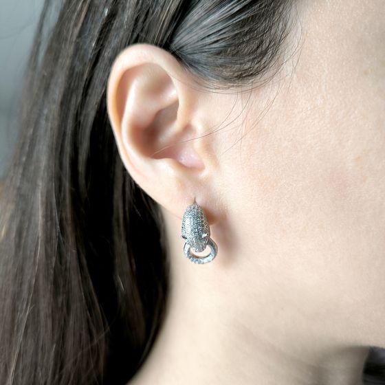 Silver Earrings with Fianites