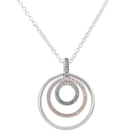 Silver necklace with phianites