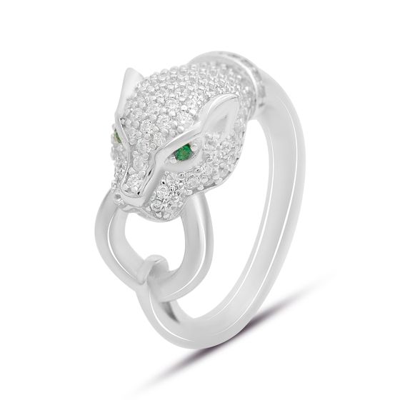 Срібна каблучка з фіанітами