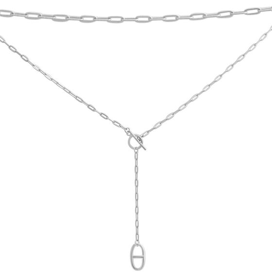 Silver necklace without stones