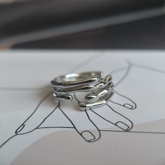 Silver ring without stones