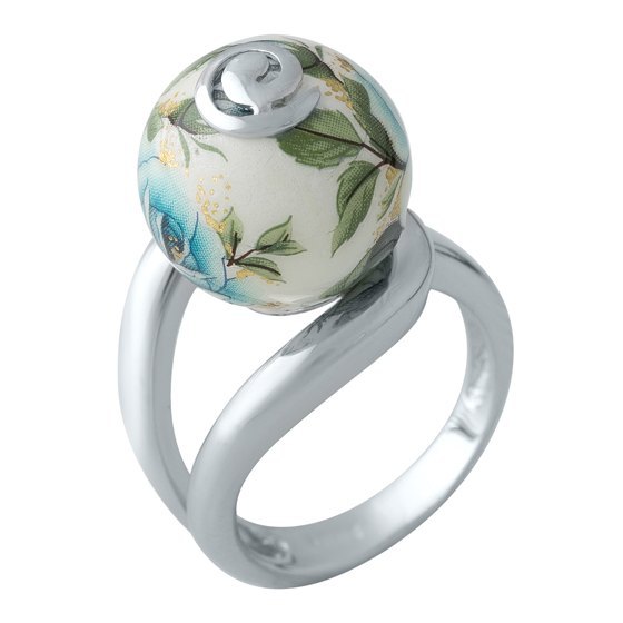 Серебряное кольцо с емаллю
