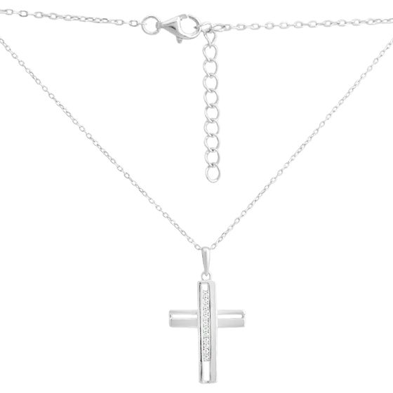 Срібне кольє з фіанітами