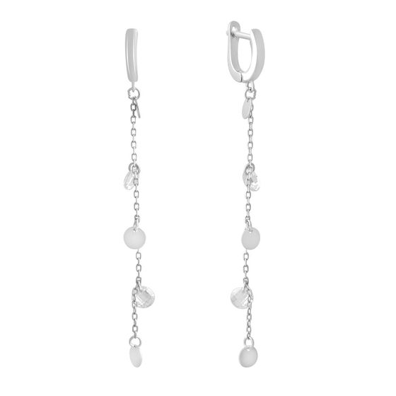 Срібні сережки з фіанітами