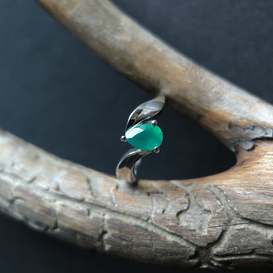 Серебряное кольцо с агатом 0.608ct