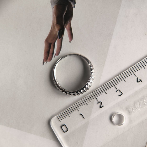 Silver ring without stones