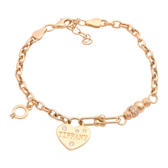 Gold bracelet with 0.25ct fianites