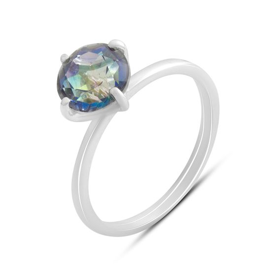 Срібна каблучка з містик топазом 1.95ct