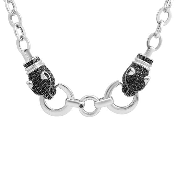 Gold Necklace with 1.4ct Rhinestones