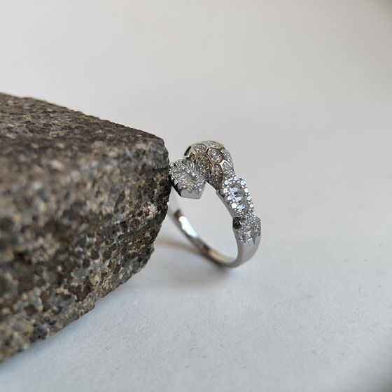 Silver Ring with Fianites