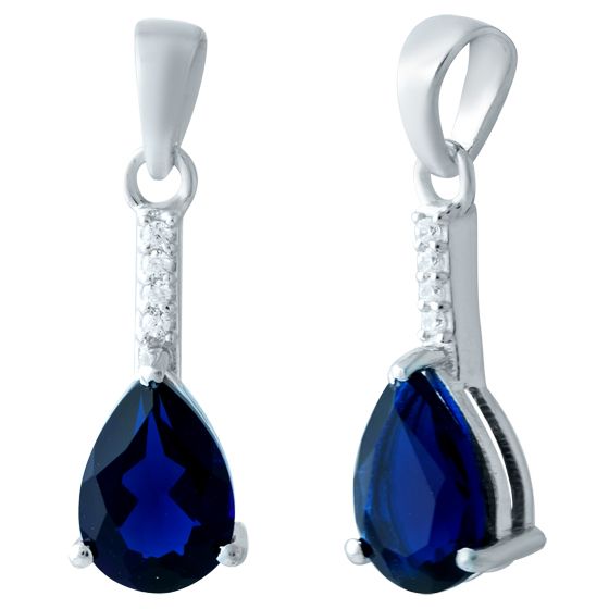 Срібна підвіска із сапфіром nano 1.643ct