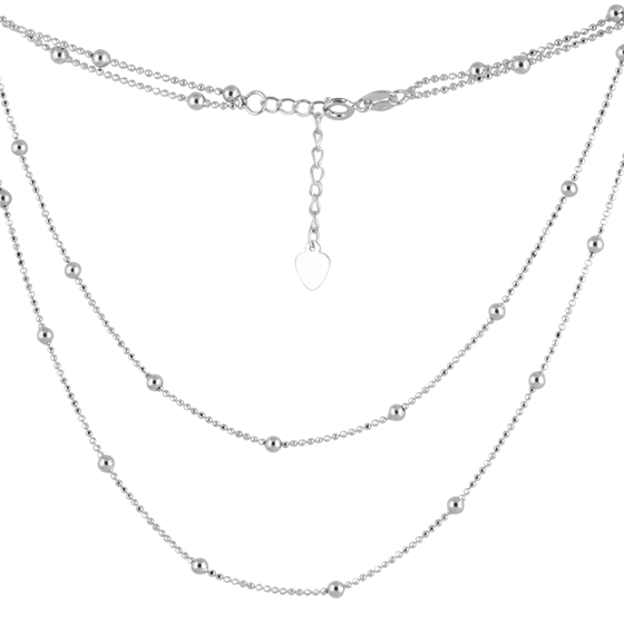 Silver necklace without stones