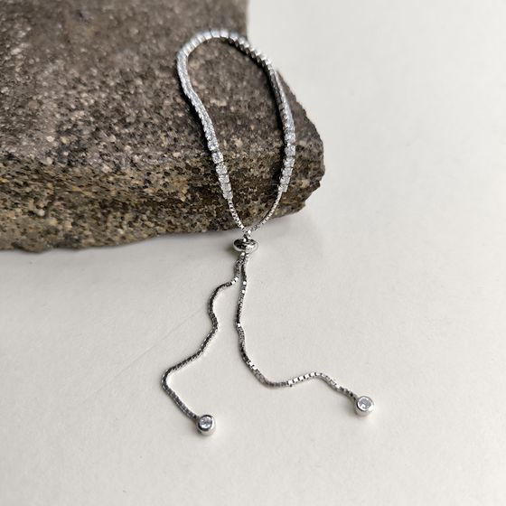 Серебряный браслет с фианитами