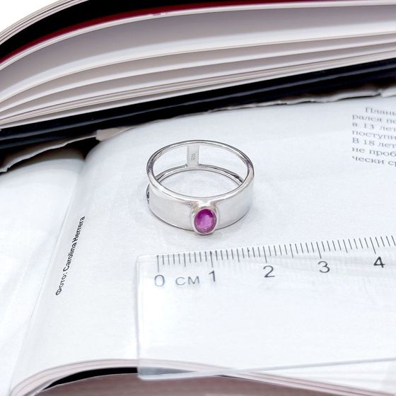 Срібна каблучка з рубіном 0.5ct