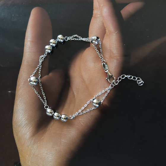 Silver bracelet without stones