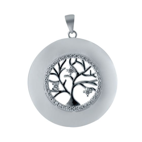 Silver pendant with mother-of-pearl