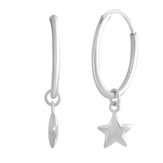 Silver earrings without stones
