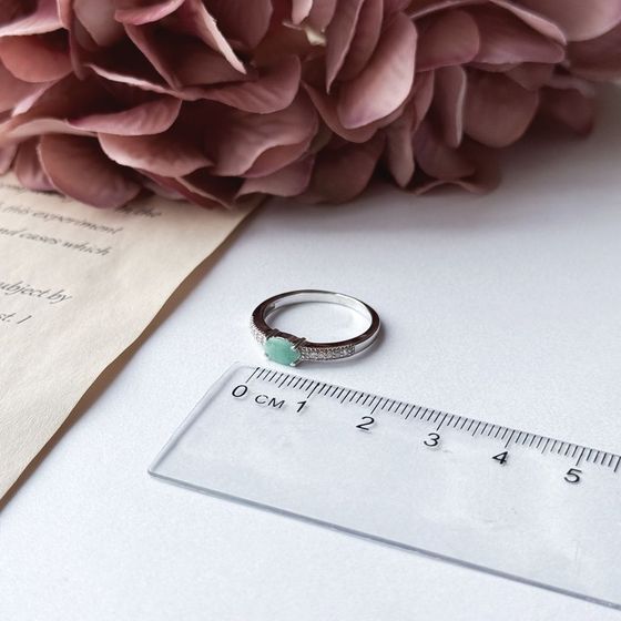 Срібна каблучка зі смарагдом 0.538ct