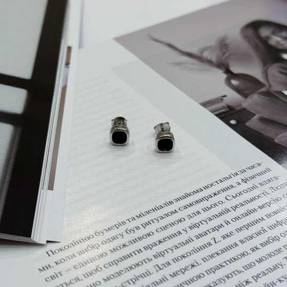 Silver Earrings with Fianites