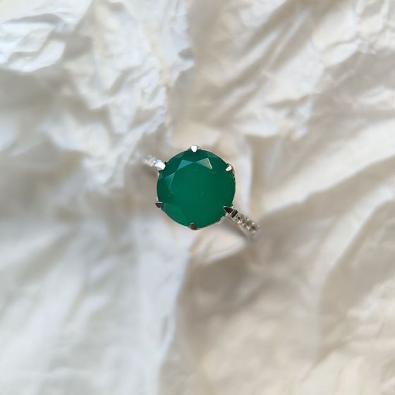 Срібна каблучка з агатом 3.664ct