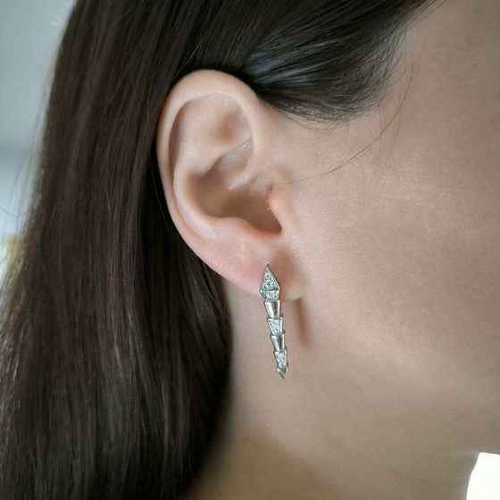 Silver Earrings with Fianites