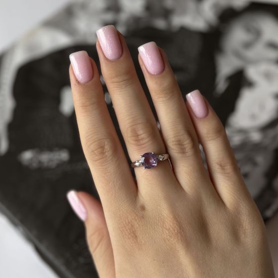 Срібна каблучка з аметистом 1.657ct