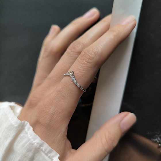 Серебряное кольцо с фианитами