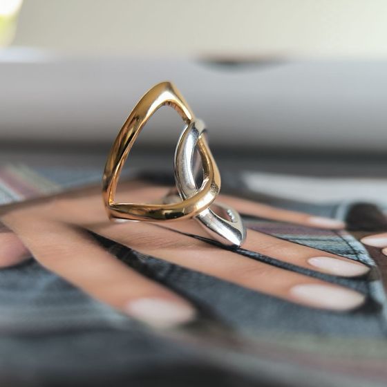 Silver ring without stones