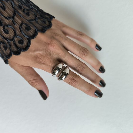 Silver ring without stones