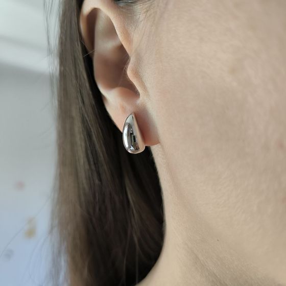 Срібні сережки без каменів