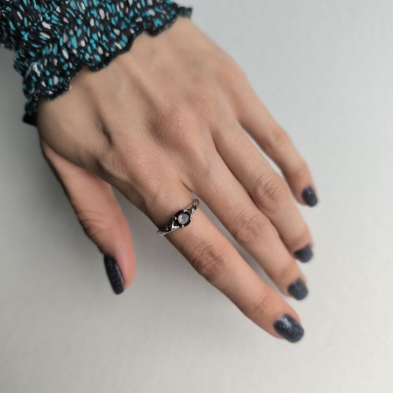 Срібна каблучка з раухтопазом (димчастим кварцом) 0.842ct