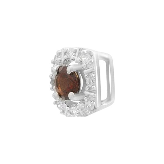 Серебряная подвеска с гранатом 0.425ct