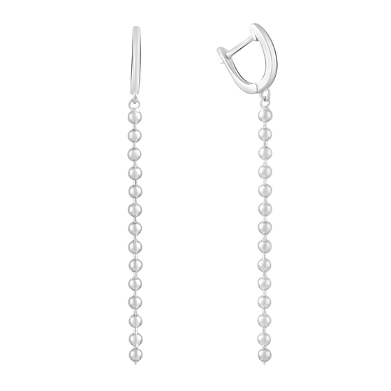 Silver earrings without stones