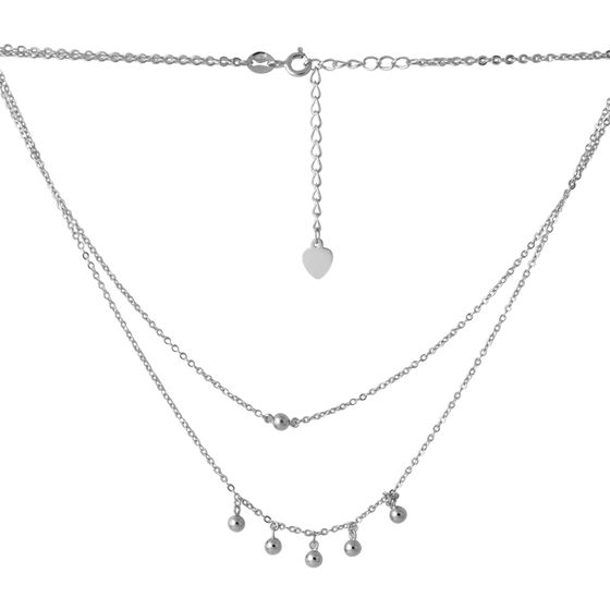 Silver necklace without stones