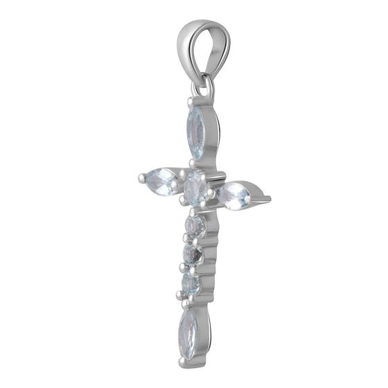 Silver cross with topaz 1.98ct