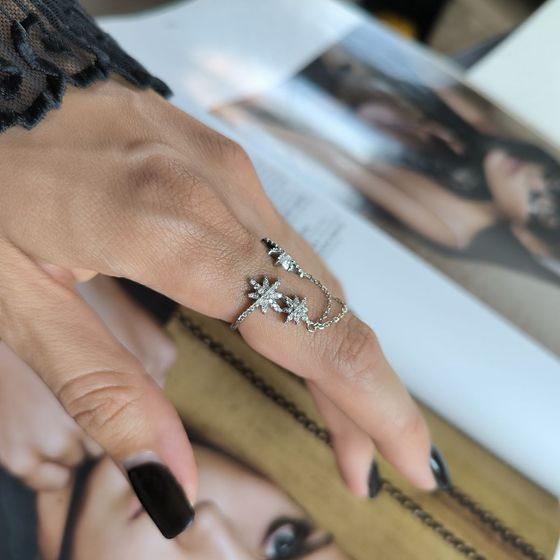 Silver Ring with Fianites