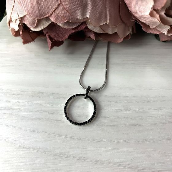 Срібна підвіска з фіанітами