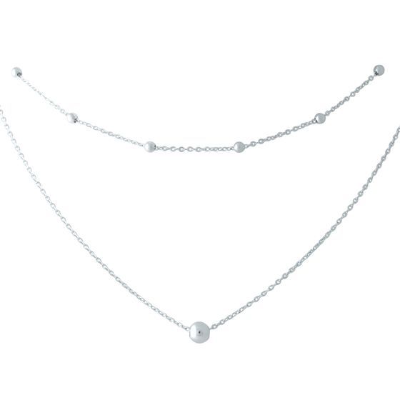 Silver necklace without stones