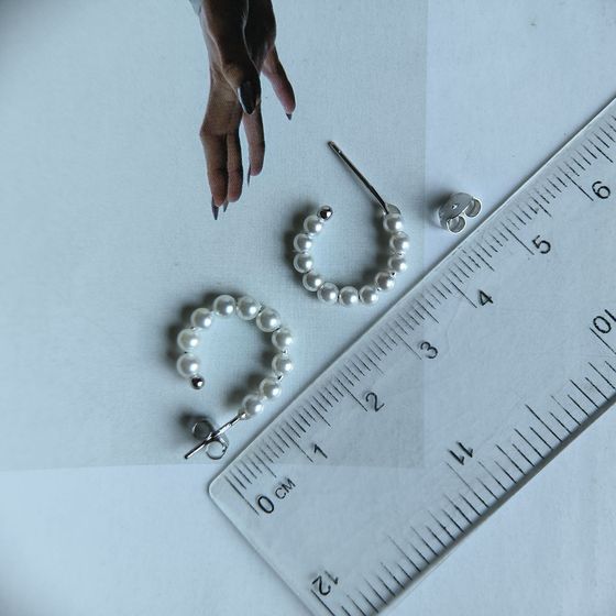 Срібні сережки з перлами 4.75ct