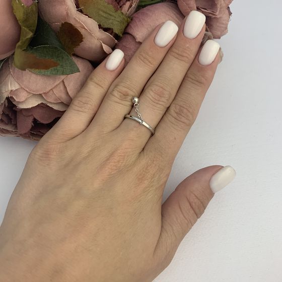 Silver ring without stones