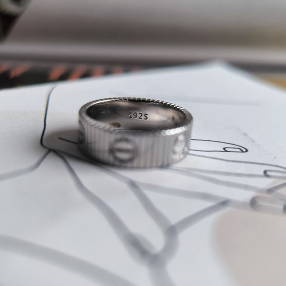 Silver ring without stones